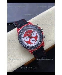 Rolex Daytona Super Clone DiW Kakha Kaladze Red Carbon Casing Watch in Red Dial 1:1 Mirror Replica Watch
