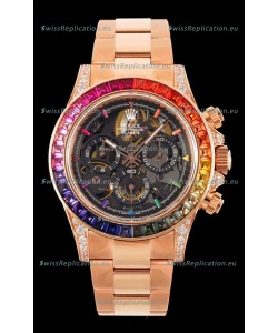 Rolex Daytona Blaken Gold 1:1 Swiss Mirror Replica Skeleton Dial Cal.4130 Movement