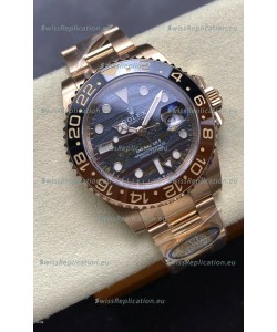 Rolex GMT Masters II Super Clone 126715CHNR Rose Gold Tiger Iron Dial Swiss Replica Watch