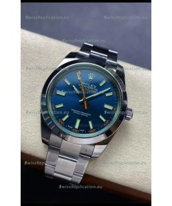 Rolex Milgauss 116400M Swiss Watch with BLUE Dial - Ultimate 904L Steel Watch
