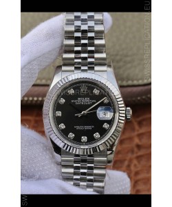 Rolex Datejust 36MM ETA-3135 Movement Swiss Replica in 904L Steel in Navy Blue Dial 