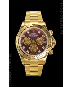 Rolex Daytona 18K Yellow Gold Original Cal.4130 Movement - 1:1 Mirror 904L Steel Watch