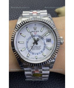 Rolex Sky-Dweller REF# M326934 White Dial Watch in 904L Steel Case 1:1 Mirror Replica