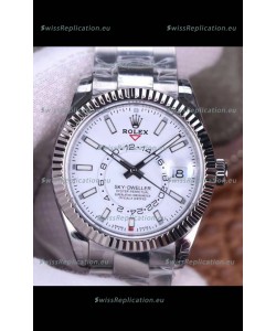 Rolex Sky-Dweller REF# M326934 White Dial Watch in 904L Steel Case 1:1 Mirror Replica