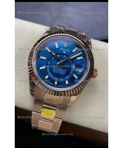 Rolex Sky-Dweller REF# 336935 Blue Dial Watch in Rose Gold 904L Steel Case 1:1 Mirror Replica