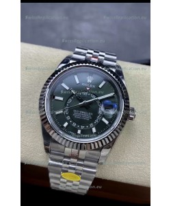Rolex Sky-Dweller REF# 336934 Green Dial Watch in 904L Steel Case 1:1 Mirror Replica