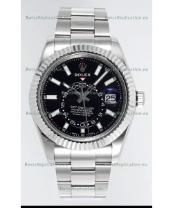 Rolex Sky-Dweller REF #m336934 Black Dial Watch in 904L Steel Case - Super Clone Watch