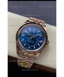 Rolex Sky-Dweller REF# 336935 Blue Dial Watch in Rose Gold 904L Steel Case 1:1 Mirror Replica