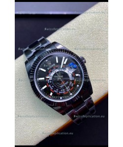 Rolex SkyDweller Swiss Watch in PVD Coated Case - DIW Edition Black Dial