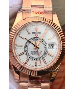 Rolex Sky-Dweller Everose Gold Oyster 42MM 1:1 Mirror Replica Watch 