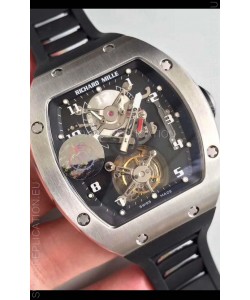 Richard Mille RM001 Genuine Tourbillon Swiss Replica Watch in Titanium Casing