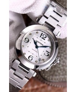 Pasha De Cartier 1:1 Mirror Quality Automatic Swiss Replica Watch 32MM - Steel Dial