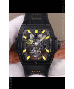 Hublot Masterpiece MP Senna Edition Genuine Tourbillon Swiss Replica Watch in PVD Coating