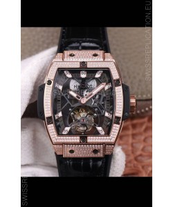 Hublot Masterpiece MP Edition Genuine Tourbillon Swiss Replica Watch In Rose Gold Casing