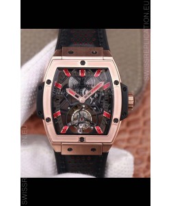 Hublot Masterpiece MP Edition Genuine Tourbillon Swiss Replica Watch In Rose Gold Casing