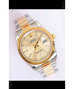 Rolex Datejust Fluted-Motif Dial 41MM Cal.3135 Movement Swiss Replica Watch in 904L Two Tone Casing