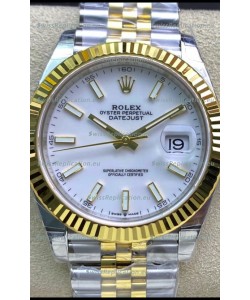 Rolex Datejust 126333 41MM Cal.3135 Swiss 1:1 Mirror Replica Watch in 904L White Dial 