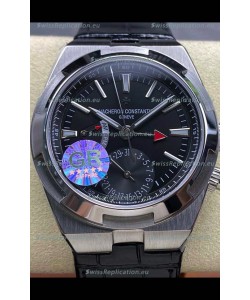 Vacheron Constantin Overseas Dual Time Stainless Steel 1:1 Mirror Swiss Replica Black Dial