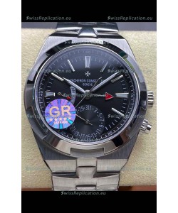 Vacheron Constantin Overseas Dual Time Stainless Steel 1:1 Mirror Swiss Replica Black Dial