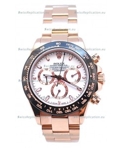 Rolex Daytona MonoBloc Cerachrom Bezel Swiss Replica Rose Gold Plated Watch