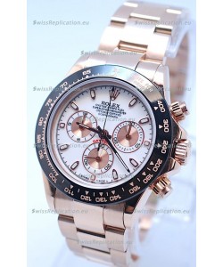 Rolex Daytona Chronograph MonoBloc Cerachrom Bezel Swiss Replica Watch in White Dial