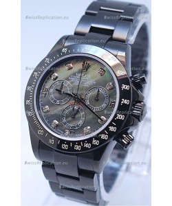Rolex Daytona Cosmograph Project X Design Black Out Edition Series II Swiss Replica Watch in Black Pearl Dial